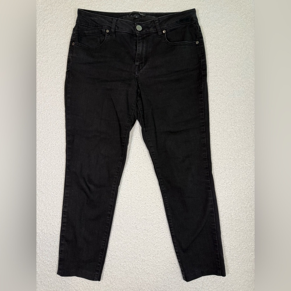 1822 Jeans Black Straight Leg Jeans size 10 black denim womens